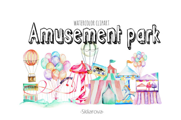 Amusement Park Clipart: Creative Design Assets