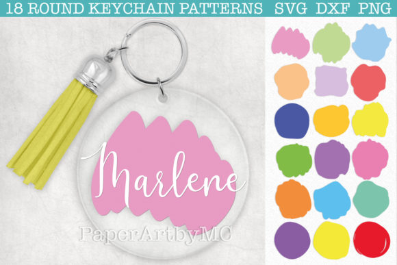Brush Round Keychain Pattern Bundle