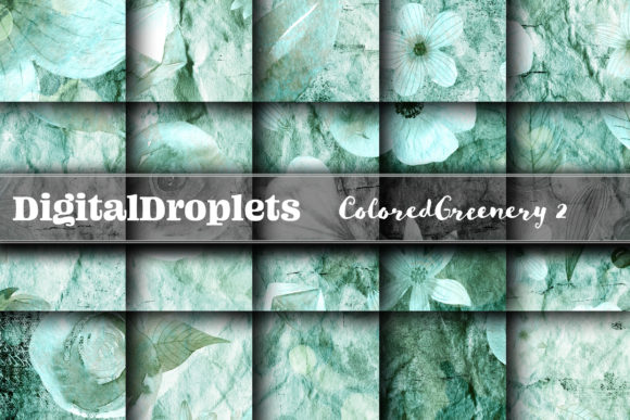 Colored Diamond Greenery Collection 2: A Versatile Paper Set for Creative Projects