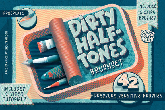 Dirty Halftones Brush Set: Add Texture and Depth to Your Digital Art