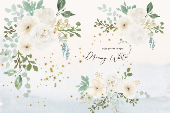 Dreamy Winter White Floral Clipart: A Versatile Resource for Creative Projects