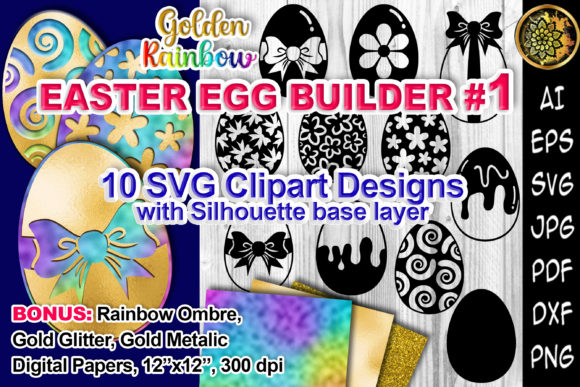 Easter Egg Builder SVG Layered Clipart 1