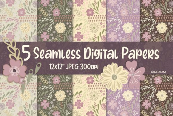 Floral Seamless Digital Papers