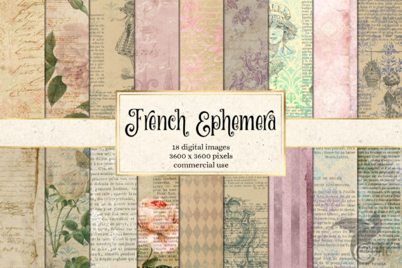 French Ephemera Digital Paper: A Versatile Collection for Creative Projects