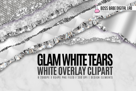 Glam White Tears Clipart: A Stylish Addition for Digital Creators