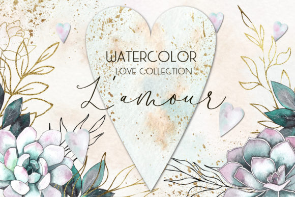 L’amour. Love Collection: A Masterpiece of Watercolor and Graphic Design for Creative Professionals
