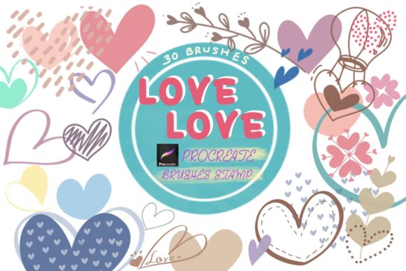 LOVE LOVE Procreate Brushes Stamp: A Versatile Tool for Digital Creators
