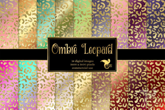 Ombre Leopard Digital Paper