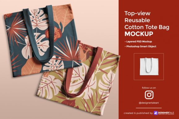 Reusable Cotton Tote Bag Mockup: A Sustainable and Creative Solution
