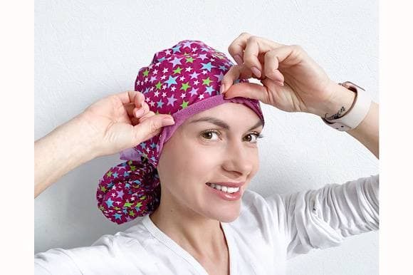 Scrub Cap Ponytail Style 10 with Fleece