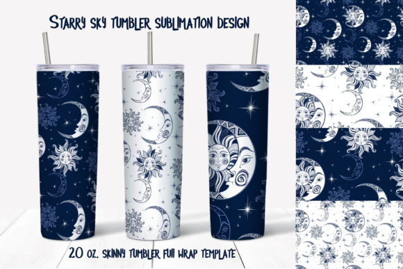 Starry Sky Design. Skinny Tumbler Wrap