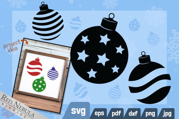 Stylized Christmas Ornament SVG Clipart